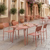 Τραπεζαρία Moraja Deraby Ι pakoworld σετ 5τεμ terracotta μέταλλο 140x80x72εκ ** Τραπεζαρία Moraja Deraby Ι pakoworld σετ 5τεμ terracotta μέταλλο 140x80x72εκ **