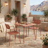 Τραπεζαρία Moraja Deraby pakoworld σετ 3τεμ terracotta μέταλλο 70x70x73εκ ** Τραπεζαρία Moraja Deraby pakoworld σετ 3τεμ terracotta μέταλλο 70x70x73εκ **