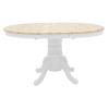 Τραπεζαρία Dallan Lars pakoworld 5τεμ λευκό rubberwood Φ100(+38)x100x75εκ **