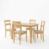 Τραπεζαρία Dallan Country pakoworld 5τεμ σε φυσική απόχρωση rubberwood 120-150x80x74εκ ** Τραπεζαρία Dallan Country pakoworld 5τεμ σε φυσική απόχρωση rubberwood 120-150x80x74εκ **