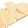 Τραπεζαρία Dallan Country pakoworld 7τεμ σε φυσική απόχρωση rubberwood 120-150x80x74εκ **