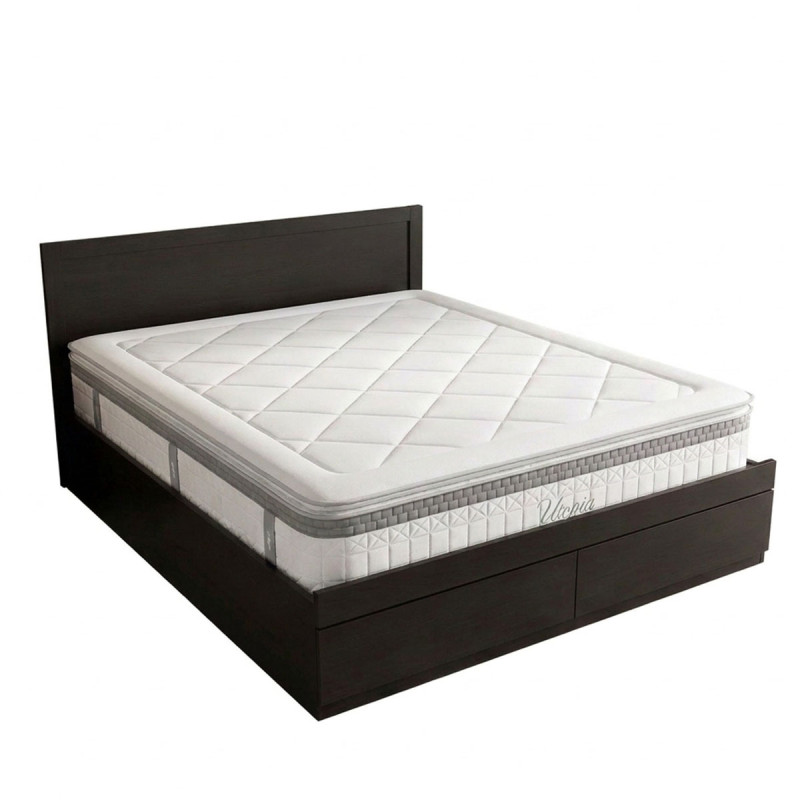 Κρεβάτι με συρτάρι και στρώμα Olympus-Utopia pakoworld wenge 150x200εκ ** Κρεβάτι με συρτάρι και στρώμα Olympus-Utopia pakoworld wenge 150x200εκ **