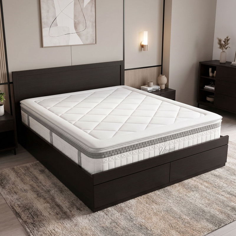 Κρεβάτι με συρτάρι και στρώμα Olympus-Utopia pakoworld wenge 150x200εκ ** Κρεβάτι με συρτάρι και στρώμα Olympus-Utopia pakoworld wenge 150x200εκ **