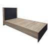 Κρεβάτι με στρώμα Athos Sleepy pakoworld sonoma ανθρακί 90x190εκ ** Κρεβάτι με στρώμα Athos Sleepy pakoworld sonoma ανθρακί 90x190εκ **