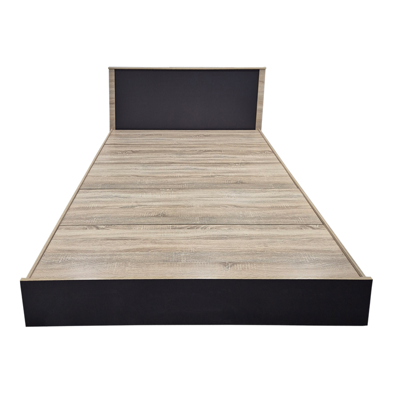 Κρεβάτι με στρώμα Athos Sleepy pakoworld sonoma ανθρακί 160x200εκ **
