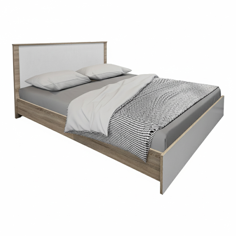 Κρεβάτι με στρώμα Athos Sleepy pakoworld sonoma λευκό 160x200εκ ** Κρεβάτι με στρώμα Athos Sleepy pakoworld sonoma λευκό 160x200εκ **