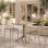 Τραπεζαρία Zoi Groovy pakoworld σετ 3τεμ cappuccino PP 80x80x74εκ **