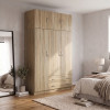 Ντουλάπα τρίφυλλη με πατάρι Alvia pakoworld sonoma 150x51x240εκ ** Ντουλάπα τρίφυλλη με πατάρι Alvia pakoworld sonoma 150x51x240εκ **