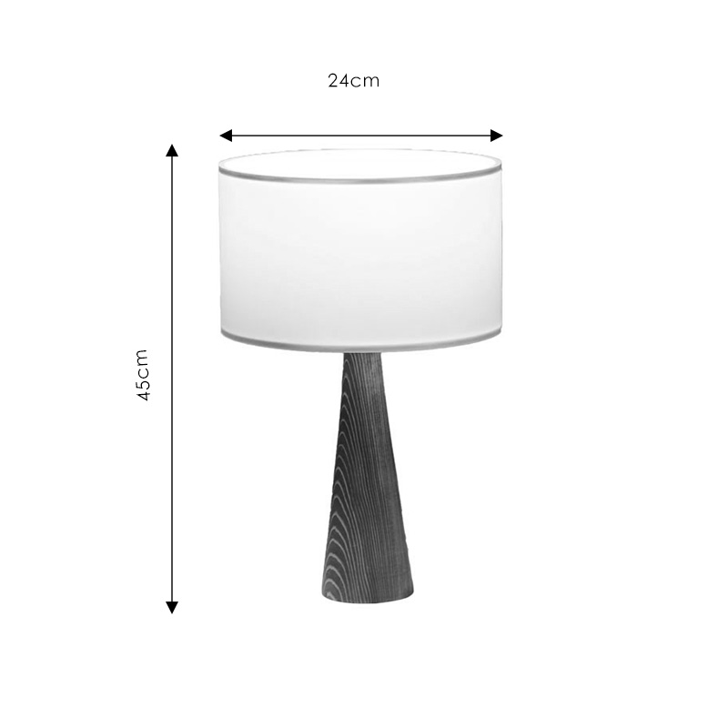 Επιτραπέζιο φωτιστικό Kalito pakoworld ivory-καφέ Φ24x45εκ **