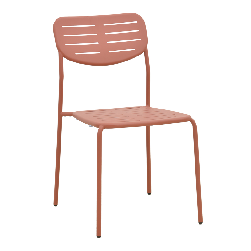 Καρέκλα Deraby pakoworld στοιβαζόμενη terracotta μέταλλο 52.5x45.5x83εκ ** Καρέκλα Deraby pakoworld στοιβαζόμενη terracotta μέταλλο 52.5x45.5x83εκ **