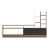 Σύνθετο σαλονιού Seruno pakoworld oak - μαύρο μαρμάρου 170x25x100εκ **