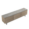 Έπιπλο τηλεόρασης Kasandra pakoworld μπεζ μαρμάρου-sonoma 180x35x48.5εκ **