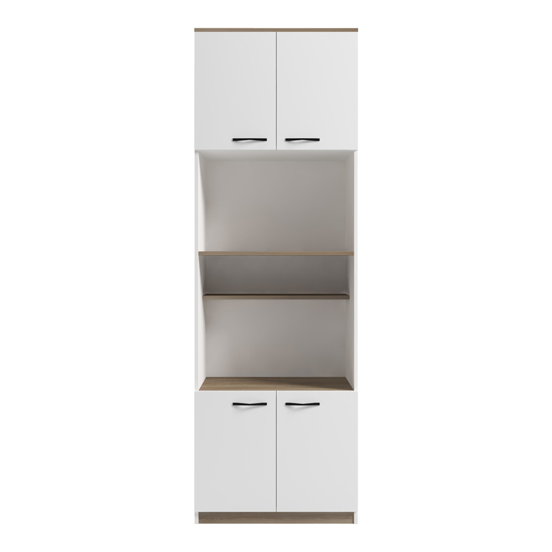 Ντουλάπα κουζίνας Rowan pakoworld σε λευκή-sonoma απόχρωση 60x42x182εκ ** Ντουλάπα κουζίνας Rowan pakoworld σε λευκή-sonoma απόχρωση 60x42x182εκ **