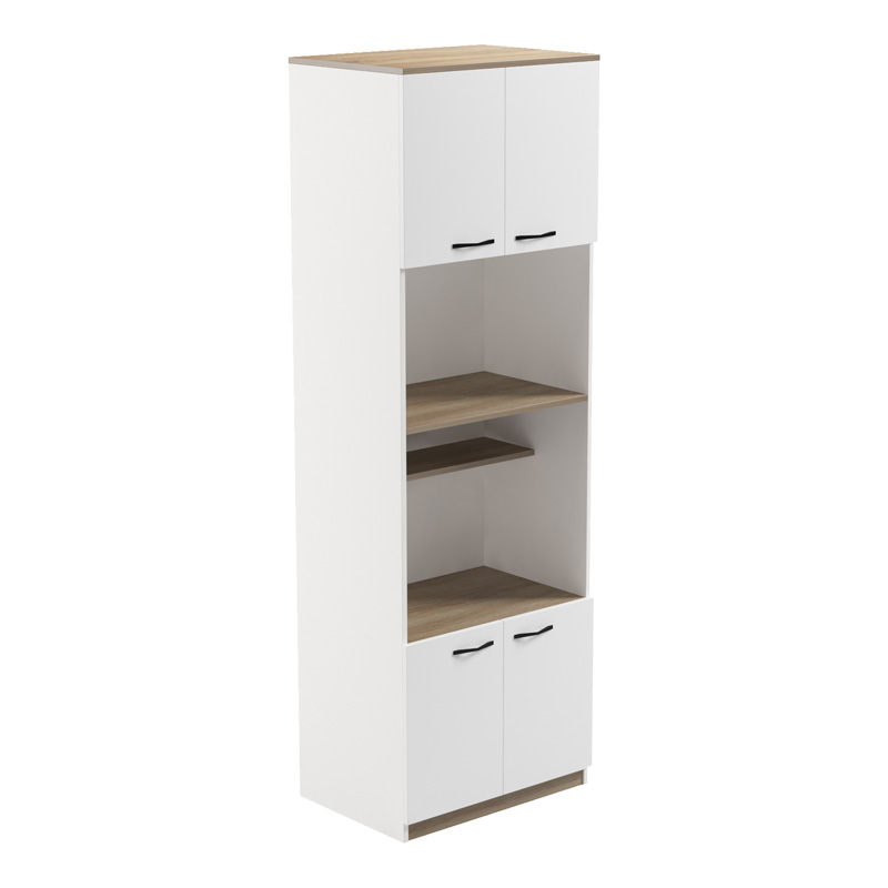 Ντουλάπα κουζίνας Rowan pakoworld σε λευκή-sonoma απόχρωση 60x42x182εκ ** Ντουλάπα κουζίνας Rowan pakoworld σε λευκή-sonoma απόχρωση 60x42x182εκ **
