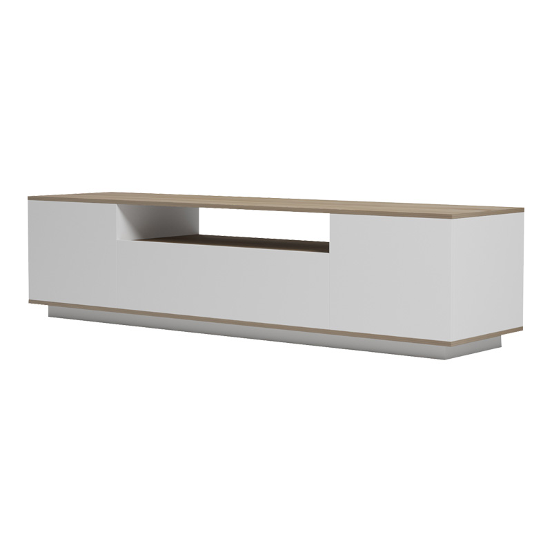 Έπιπλο τηλεόρασης Winey pakoworld σε sonoma-λευκή απόχρωση 180x44.5x44.5εκ ** Έπιπλο τηλεόρασης Winey pakoworld σε sonoma-λευκή απόχρωση 180x44.5x44.5εκ **