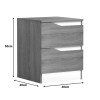 Κομοδίνο Verena pakoworld sonoma-λευκό 40x40x50εκ ** Κομοδίνο Verena pakoworld sonoma-λευκό 40x40x50εκ **
