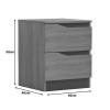Κομοδίνο Verena pakoworld sonoma 40x40x50εκ ** Κομοδίνο Verena pakoworld sonoma 40x40x50εκ **