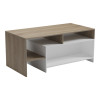 Τραπέζι σαλονιού Consa pakoworld sonoma - λευκό 120x60x52.8εκ **