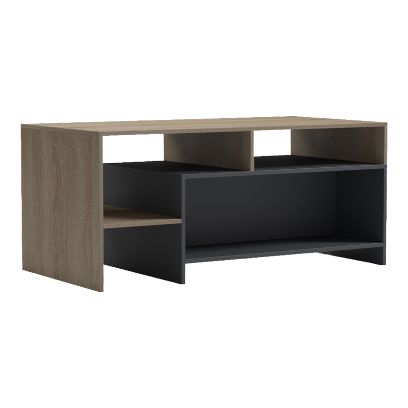 Τραπέζι σαλονιού Consa pakoworld sonoma - ανθρακί 120x60x52.8εκ ** Τραπέζι σαλονιού Consa pakoworld sonoma - ανθρακί 120x60x52.8εκ **