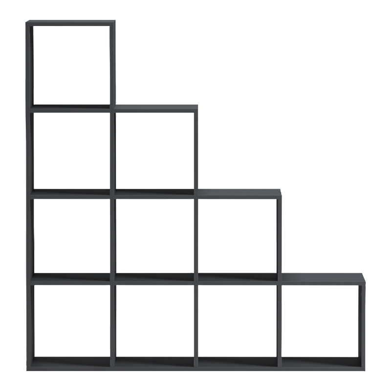 Βιβλιοθήκη Scala pakoworld ανθρακί 129.5x29x129.5εκ ** Βιβλιοθήκη Scala pakoworld ανθρακί 129.5x29x129.5εκ **