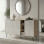 Μπουφές Balain pakoworld sonoma-γκρι μπεζ όψη μαρμάρου 142x35.5x83εκ **