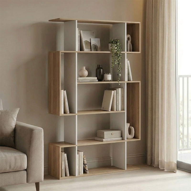 Βιβλιοθήκη Mito pakoworld sonoma - λευκό 108.5x25x161εκ ** Βιβλιοθήκη Mito pakoworld sonoma - λευκό 108.5x25x161εκ **