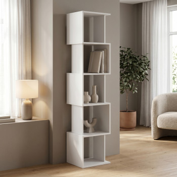 Βιβλιοθήκη Cubik pakoworld λευκό 35x30x161εκ **