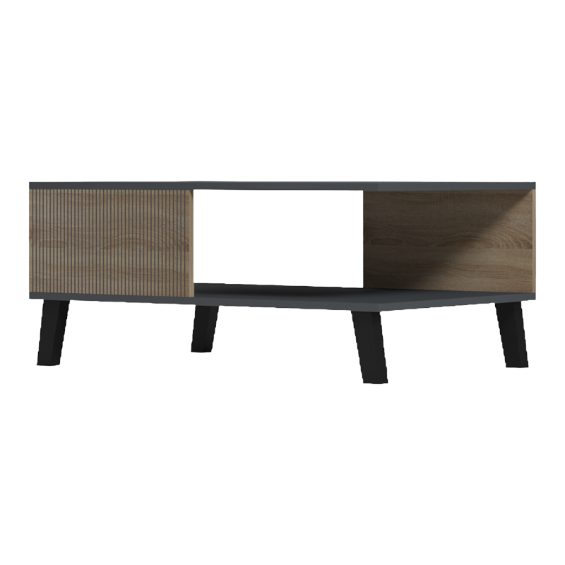 Τραπεζάκι σαλονιού Tuscany pakoworld sonoma-ανθρακί 83x54x34εκ ** Τραπεζάκι σαλονιού Tuscany pakoworld sonoma-ανθρακί 83x54x34εκ **
