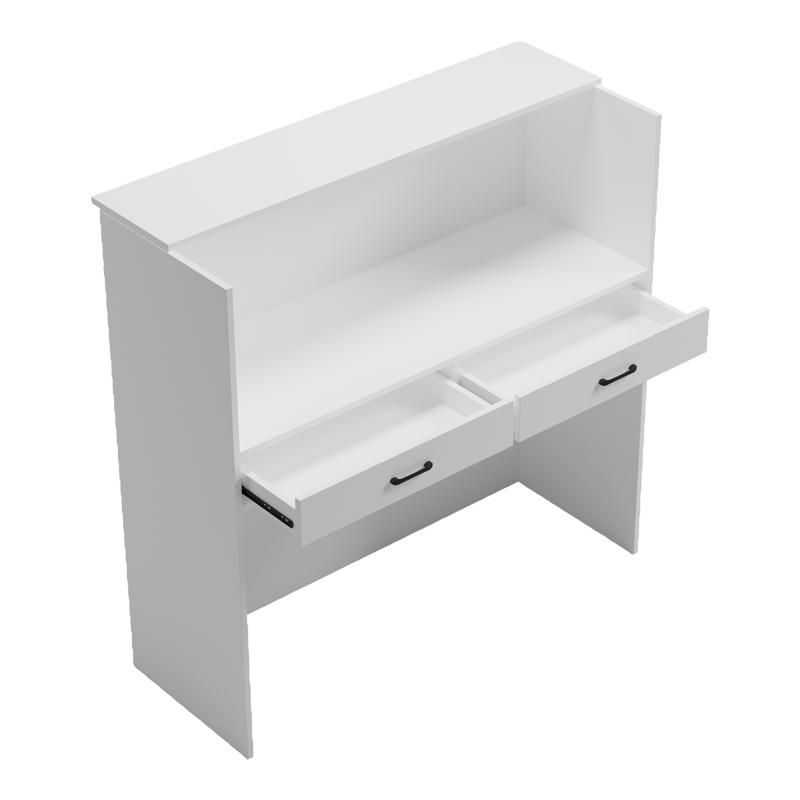 Γραφείο reception Optima pakoworld με led λευκό-sonoma 110x40x110εκ ** Γραφείο reception Optima pakoworld με led λευκό-sonoma 110x40x110εκ **