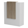 Γραφείο reception Zowel pakoworld με led λευκό - sonoma 90x40x110εκ **