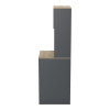 Έπιπλο πλυντηρίου Chaxe pakoworld ανθρακί-sonoma 65x32.5x183.6εκ ** Έπιπλο πλυντηρίου Chaxe pakoworld ανθρακί-sonoma 65x32.5x183.6εκ **