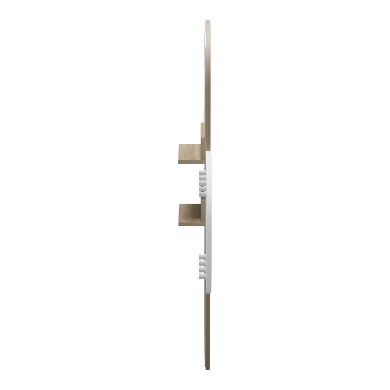 Κρεμάστρα με καθρέπτη Baunty pakoworld sonoma-λευκό 125x11x122εκ ** Κρεμάστρα με καθρέπτη Baunty pakoworld sonoma-λευκό 125x11x122εκ **