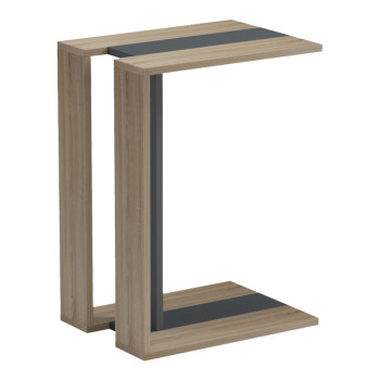 Βοηθητικό τραπέζι Muju pakoworld sonoma- ανθρακί  30x40x55εκ **
