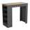 Τραπέζι μπαρ Riff pakoworld ανθρακί-επιφάνεια sonoma 120x55x105εκ **