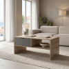 Τραπέζι σαλονιού Felina pakoworld sonoma-ανθρακί 100x50x45εκ **