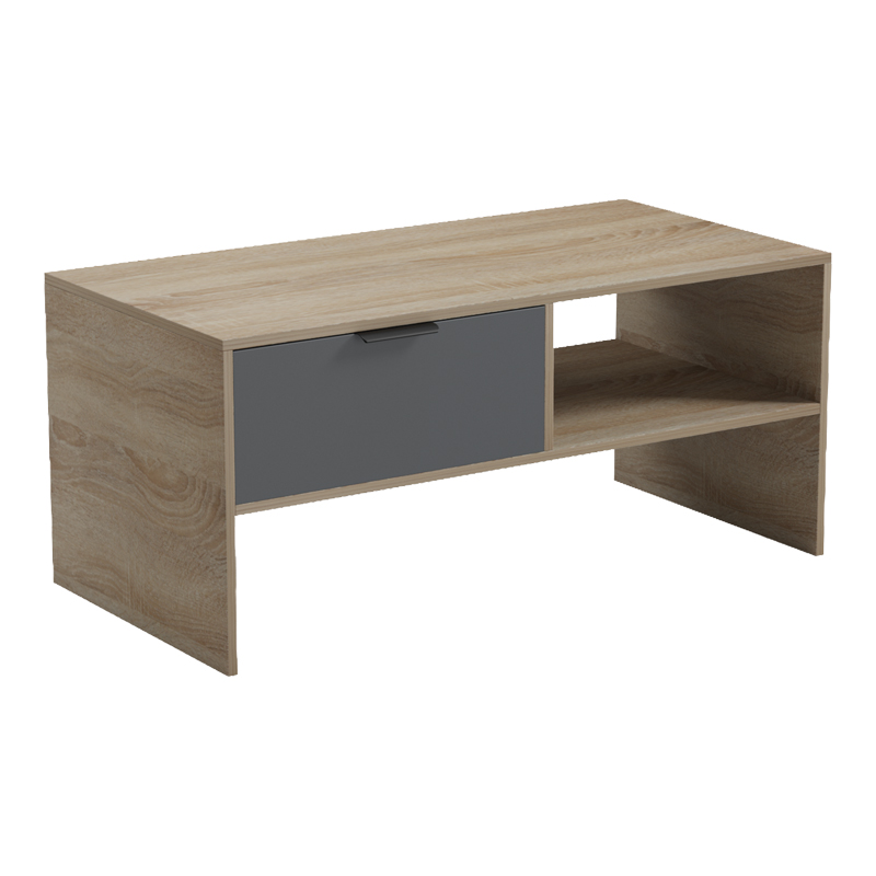 Τραπέζι σαλονιού Felina pakoworld sonoma-ανθρακί 100x50x45εκ **