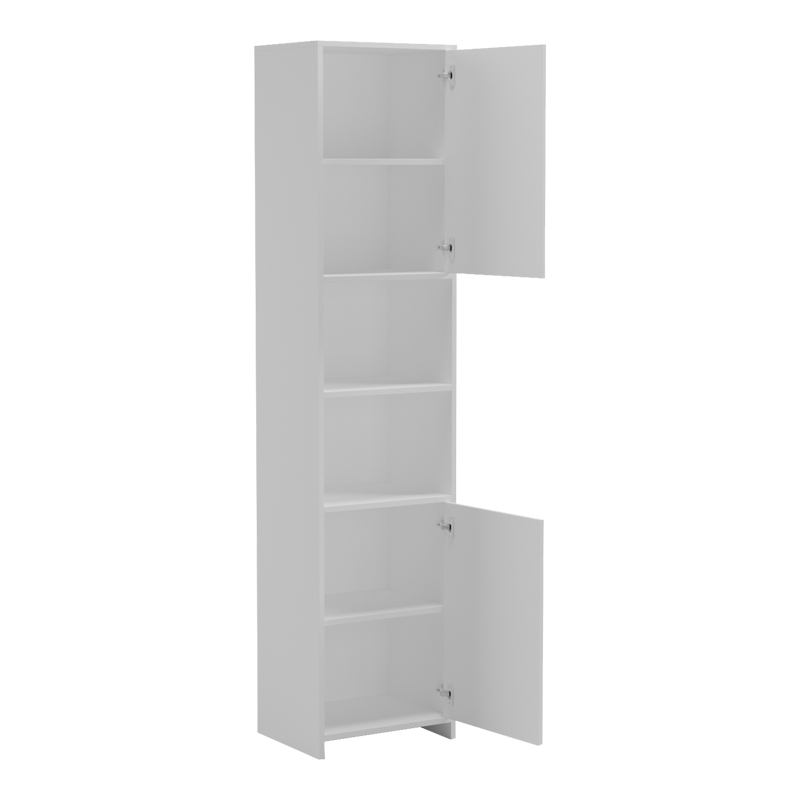 Ντουλάπι-στήλη Perlina pakoworld λευκό 40x32x175εκ **