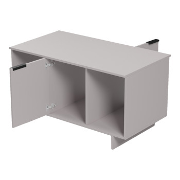 Τραπέζι σαλονιού Nalinda pakoworld taupe 100x55x55εκ **