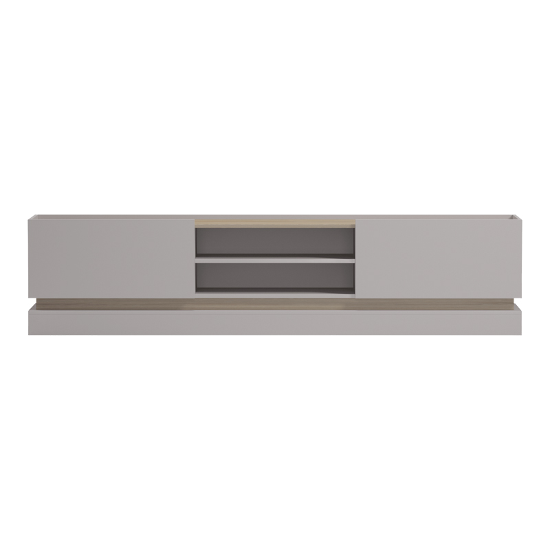 Έπιπλο τηλεόρασης Wendo pakoworld taupe-sonoma 200x37x47εκ **