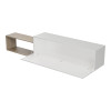 Έπιπλο τηλεόρασης επιτοίχιο Olande pakoworld sonoma-λευκό 210x35x48εκ **