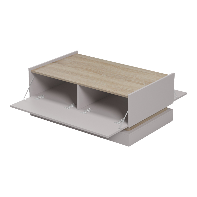 Τραπέζι σαλονιού Wendo pakoworld taupe-sonoma 97x60x40εκ ** Τραπέζι σαλονιού Wendo pakoworld taupe-sonoma 97x60x40εκ **