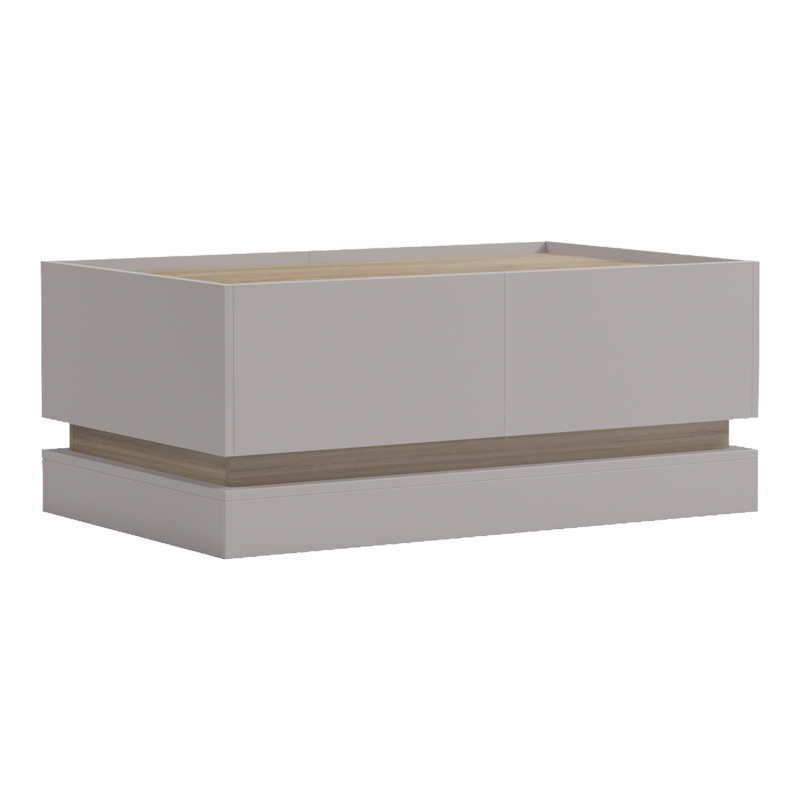 Τραπέζι σαλονιού Wendo pakoworld taupe-sonoma 97x60x40εκ ** Τραπέζι σαλονιού Wendo pakoworld taupe-sonoma 97x60x40εκ **