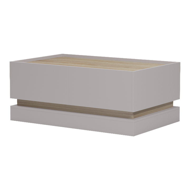 Τραπέζι σαλονιού Wendo pakoworld taupe-sonoma 97x60x40εκ ** Τραπέζι σαλονιού Wendo pakoworld taupe-sonoma 97x60x40εκ **