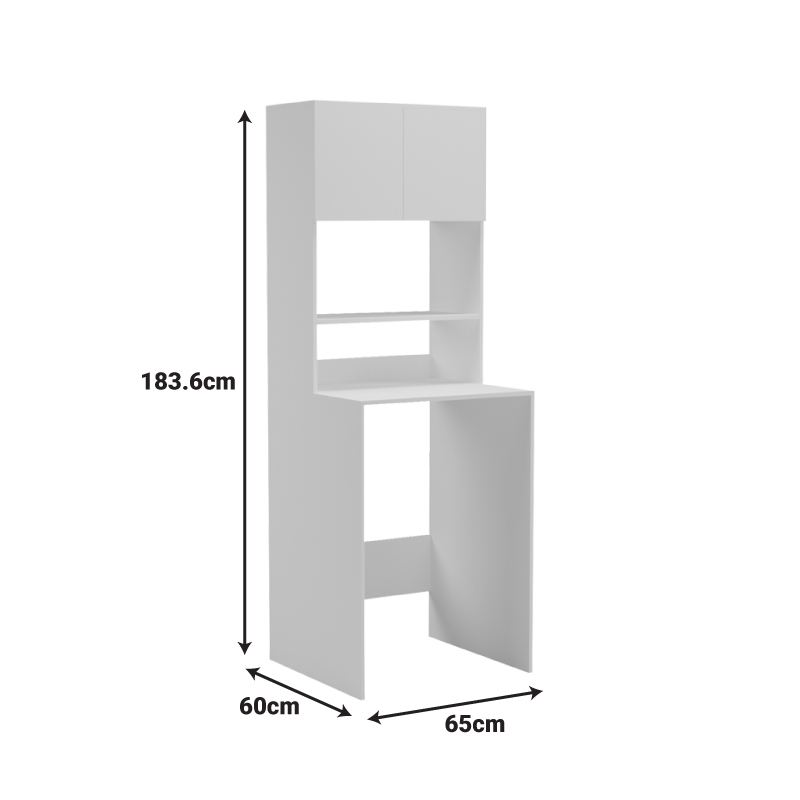 Έπιπλο πλυντηρίου Chaxe pakoworld λευκό 65x60x183.6εκ **