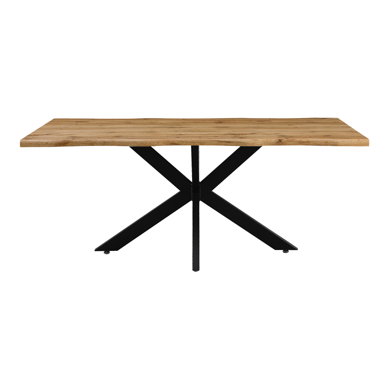 Tραπέζι Gilman pakoworld MDF sonoma-μαύρο 180x90x75εκ ** Tραπέζι Gilman pakoworld MDF sonoma-μαύρο 180x90x75εκ **