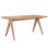 Τραπέζι Winslow pakoworld ξύλο rubberwood ανοικτό καρυδί 160x85x75εκ **