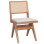 Καρέκλα Winslow pakoworld ξύλο rubberwood ανοικτό καρυδί-pvc rattan φυσικό-ύφασμα γκρι - 2τμχ.
