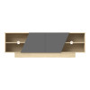 Έπιπλο τηλεόρασης Stevie pakoworld sonoma-ανθρακί 160x40x50εκ ** Έπιπλο τηλεόρασης Stevie pakoworld sonoma-ανθρακί 160x40x50εκ **