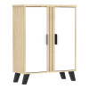 Παπουτσοθήκη-ντουλάπι Shoby pakoworld λευκό-sonoma 70.5x30x91εκ ** Παπουτσοθήκη-ντουλάπι Shoby pakoworld λευκό-sonoma 70.5x30x91εκ **