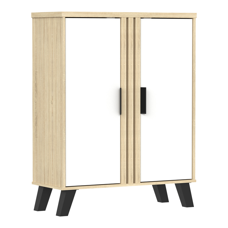 Παπουτσοθήκη-ντουλάπι Shoby pakoworld λευκό-sonoma 70.5x30x91εκ ** Παπουτσοθήκη-ντουλάπι Shoby pakoworld λευκό-sonoma 70.5x30x91εκ **